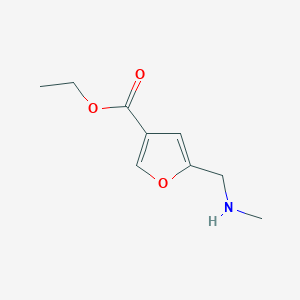 molecular formula C9H13NO3 B1489528 Ethyl 5-((methylamino)methyl)furan-3-carboxylate CAS No. 1211569-91-3