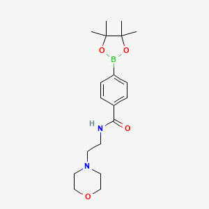 N-[2-(morpholin-4-yl)ethyl]-4-(tetramethyl-1,3,2-dioxaborolan-2-yl)benzamide