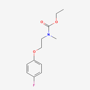 molecular formula C12H16FNO3 B1489533 ethyl N-[2-(4-fluorophenoxy)ethyl]-N-methylcarbamate CAS No. 1378315-80-0