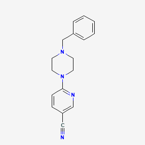 molecular formula C17H18N4 B14895408 6-(4-Benzylpiperazin-1-yl)nicotinonitrile 