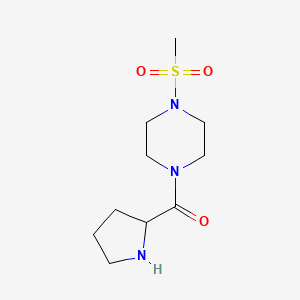 molecular formula C10H19N3O3S B1489544 1-(Methylsulfonyl)-4-prolylpiperazine CAS No. 1281754-80-0