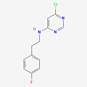 molecular formula C12H11ClFN3 B1489547 6-chloro-N-(4-fluorophenethyl)pyrimidin-4-amine CAS No. 1292632-69-9