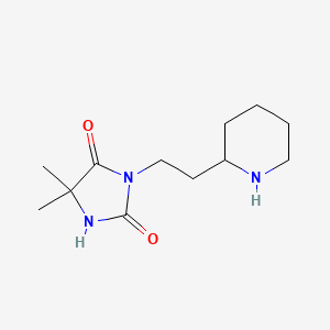 5,5-Dimethyl-3-(2-piperidin-2-ylethyl)imidazolidine-2,4-dione