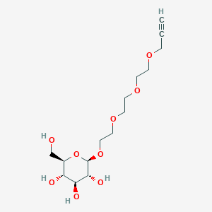 molecular formula C15H26O9 B14895703 I_a_-D-Glucopyranoside, 2-[2-[2-(2-propyn-1-yloxy)ethoxy]ethoxy]ethyl 