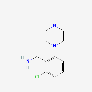 [2-Chloro-6-(4-methylpiperazin-1-yl)phenyl]methanamine