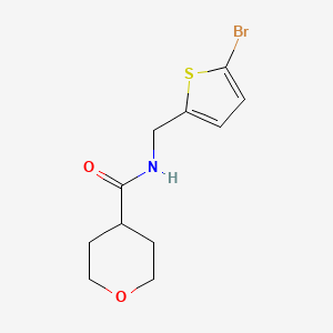 molecular formula C11H14BrNO2S B14895769 n-((5-Bromothiophen-2-yl)methyl)tetrahydro-2h-pyran-4-carboxamide 