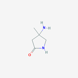 molecular formula C5H10N2O B14895813 4-Amino-4-methylpyrrolidin-2-one 