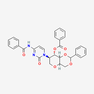1,5-Anhydro-3-o-benzoyl-4,6-o-benzylidene-2-deoxy-2-(n4-benzoylcytidin-1-yl)-d-altro-hexitol