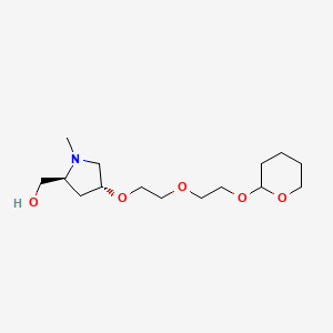 molecular formula C15H29NO5 B14895968 ((2S,4R)-1-Methyl-4-(2-(2-((tetrahydro-2H-pyran-2-yl)oxy)ethoxy)ethoxy)pyrrolidin-2-yl)methanol 