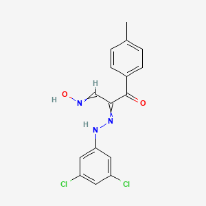 molecular formula C16H13Cl2N3O2 B1489597 2-[2-(3,5-Dichlorophenyl)hydrazono]-3-(4-methylphenyl)-3-oxopropanal oxime CAS No. 338414-24-7