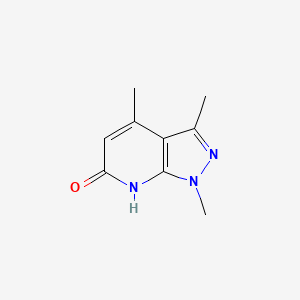 molecular formula C9H11N3O B1489601 1,3,4-Trimethyl-1,7-dihydro-6H-pyrazolo[3,4-b]pyridin-6-one CAS No. 57411-62-8