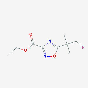 molecular formula C9H13FN2O3 B14896020 Ethyl 5-(1-fluoro-2-methylpropan-2-yl)-1,2,4-oxadiazole-3-carboxylate 