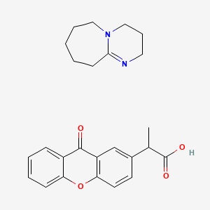 molecular formula C25H28N2O4 B1489606 2,3,4,6,7,8,9,10-octahydro-1H-pyrimido[1,2-a]azepin-5-ium;2-(9-oxoxanthen-2-yl)propanoate CAS No. 1346753-05-6