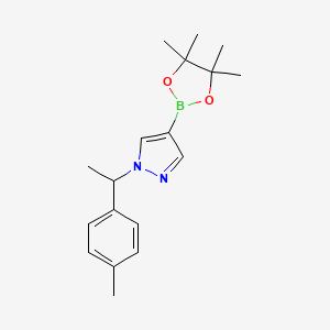 molecular formula C18H25BN2O2 B1489613 1-(1-(4-Methylphenyl)ethyl)-4-(4,4,5,5-tetramethyl-1,3,2-dioxaborolan-2-yl)-1H-pyrazole CAS No. 1604037-05-9