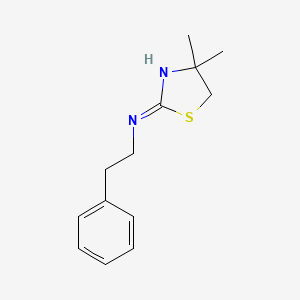 molecular formula C13H18N2S B1489622 4,4-dimethyl-N-(2-phenylethyl)-4,5-dihydro-1,3-thiazol-2-amine CAS No. 522606-44-6