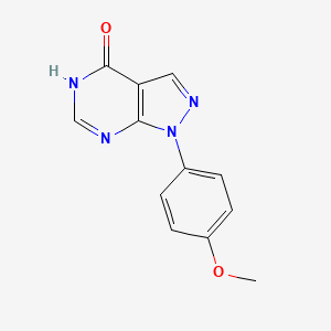 molecular formula C12H10N4O2 B1489623 1-(4-methoxyphenyl)-1,5-dihydro-4H-pyrazolo[3,4-d]pyrimidin-4-one CAS No. 650628-53-8