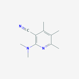 molecular formula C11H15N3 B1489624 2-(Dimethylamino)-4,5,6-trimethylpyridine-3-carbonitrile CAS No. 2256060-14-5