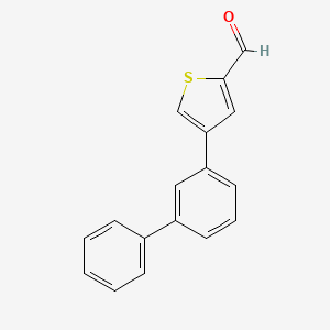 molecular formula C17H12OS B1489628 4-(3-Phenylphenyl)thiophene-2-carbaldehyde CAS No. 2171875-95-7
