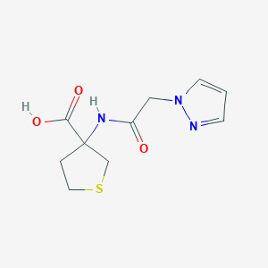 molecular formula C10H13N3O3S B14896314 3-(2-(1h-Pyrazol-1-yl)acetamido)tetrahydrothiophene-3-carboxylic acid 