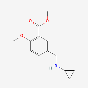 molecular formula C13H17NO3 B1489636 5-Cyclopropylaminomethyl-2-methoxybenzoic acid methyl ester CAS No. 2118594-48-0