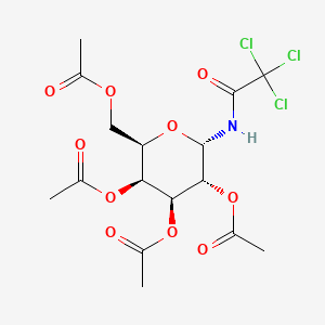 molecular formula C16H20Cl3NO10 B14896366 2,2,2-Trichloro-N-(2,3,4,6-tetra-O-acetyl-|A-D-galactopyranosyl)acetamide 