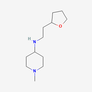 molecular formula C12H24N2O B14896376 1-Methyl-N-(2-(tetrahydrofuran-2-yl)ethyl)piperidin-4-amine 