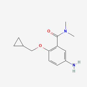 molecular formula C13H18N2O2 B1489639 5-Amino-2-cyclopropylmethoxy-N,N-dimethylbenzamide CAS No. 1369903-75-2