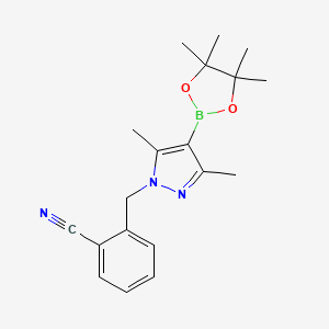 2-[3,5-Dimethyl-4-(4,4,5,5-tetramethyl-[1,3,2]dioxaborolan-2-yl)-pyrazol-1-ylmethyl]-benzonitrile
