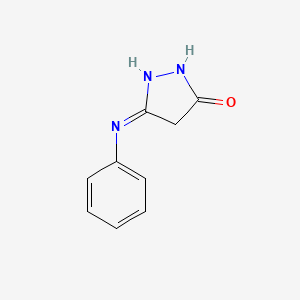 molecular formula C9H9N3O B1489647 3-Anilino-1,4-dihydropyrazol-5-one CAS No. 7186-81-4