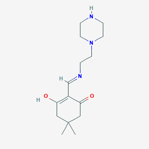 5,5-Dimethyl-2-[(2-piperazin-1-yl-ethylamino)-methylene]-cyclohexane-1,3-dione