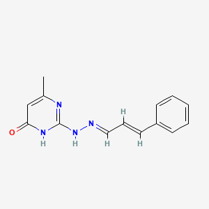 molecular formula C14H14N4O B1489650 2-(Cinnamylidenehydrazino)-4-Hydroxy-6-Methylpyrimidine CAS No. 64792-21-8