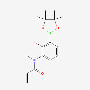 molecular formula C16H21BFNO3 B1489651 N-(2-fluoro-3-(4,4,5,5-tetramethyl-1,3,2-dioxaborolan-2-yl)phenyl)-N-methylacrylamide CAS No. 1912446-98-0