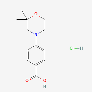 molecular formula C13H18ClNO3 B1489652 4-(2,2-Dimethylmorpholin-4-yl)benzoic acid hydrochloride CAS No. 2059975-31-2