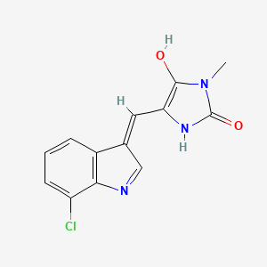 5-[(Z)-(7-Chloro-1H-indol-3-yl)methylidene]-3-methyl-2,4-imidazolidinedione