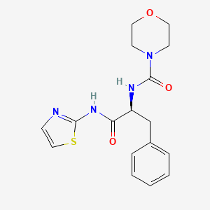 molecular formula C17H20N4O3S B14896570 Nalpha-(morpholin-4-ylcarbonyl)-N-1,3-thiazol-2-yl-L-phenylalaninamide 