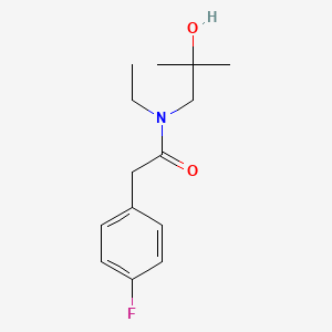 molecular formula C14H20FNO2 B14896583 N-ethyl-2-(4-fluorophenyl)-N-(2-hydroxy-2-methylpropyl)acetamide 