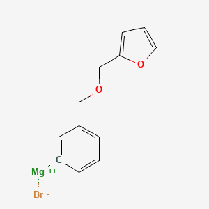 molecular formula C12H11BrMgO2 B14896645 3-[(Furan-2-ylmethoxy)methyl]phenylmagnesium bromide 