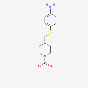 B1489665 4-(4-Aminophenylsulfanylmethyl)-piperidine-1-carboxylic acid tert-butyl ester CAS No. 1432062-24-2