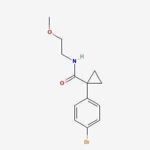 molecular formula C13H16BrNO2 B14896658 1-(4-bromophenyl)-N-(2-methoxyethyl)cyclopropane-1-carboxamide 