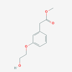 molecular formula C11H14O4 B1489666 [3-(2-Hydroxyethoxy)-phenyl]-acetic acid methyl ester CAS No. 42058-68-4