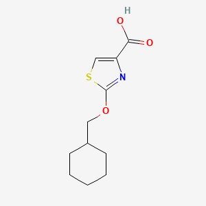 molecular formula C11H15NO3S B1489671 2-Cyclohexylmethoxythiazole-4-carboxylic acid CAS No. 1866079-10-8