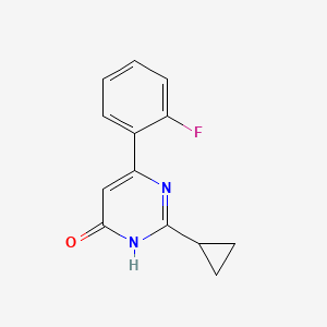 molecular formula C13H11FN2O B1489676 2-Cyclopropyl-6-(2-fluorophenyl)pyrimidin-4-ol CAS No. 1098189-57-1