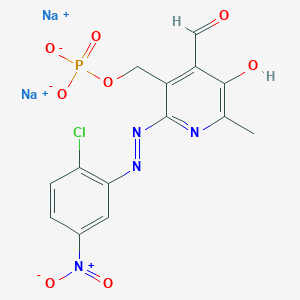 molecular formula C14H10ClN4Na2O8P B1489678 2-[(2-Chloro-5-nitrophenyl)azo]-5-hydroxy-6-methyl-3-[(phosphonooxy)methyl]-4-pyridinecarboxaldehyde disodium salt CAS No. 1197030-56-0