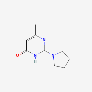 molecular formula C9H13N3O B1489682 6-甲基-2-(吡咯烷-1-基)嘧啶-4-醇 CAS No. 284680-44-0
