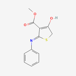molecular formula C12H11NO3S B1489684 Methyl 2-anilino-4-oxo-4,5-dihydrothiophene-3-carboxylate 