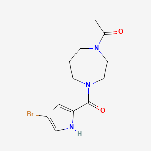 molecular formula C12H16BrN3O2 B14896859 1-(4-(4-Bromo-1h-pyrrole-2-carbonyl)-1,4-diazepan-1-yl)ethan-1-one 