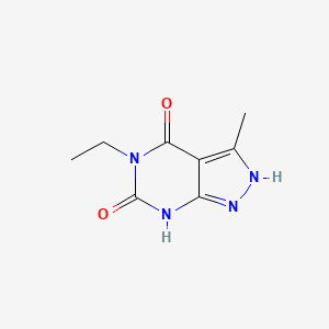 molecular formula C8H10N4O2 B1489691 5-Ethyl-3-methyl-1H-pyrazolo[3,4-d]pyrimidine-4,6(5H,7H)-dione CAS No. 1114595-47-9