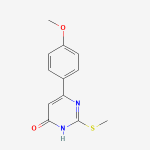 molecular formula C12H12N2O2S B1489693 6-(4-methoxyphenyl)-2-(methylthio)pyrimidin-4(3H)-one CAS No. 874779-31-4