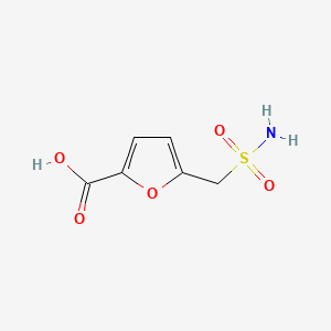 molecular formula C6H7NO5S B14896940 5-(Sulfamoylmethyl)furan-2-carboxylic acid 