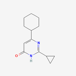 molecular formula C13H18N2O B1489698 6-环己基-2-环丙基嘧啶-4-醇 CAS No. 1258306-15-8